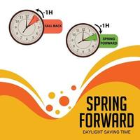 Vector illustration of a Banner for Change your clocks message for Daylight Saving Time.