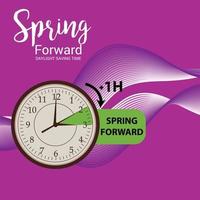 Vector illustration of a Banner for Change your clocks message for Daylight Saving Time.