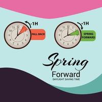 Vector illustration of a Banner for Change your clocks message for Daylight Saving Time.