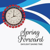 Vector illustration of a Banner for Change your clocks message for Daylight Saving Time.