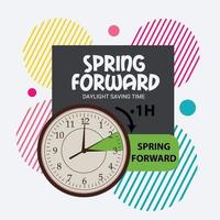 Vector illustration of a Banner for Change your clocks message for Daylight Saving Time.