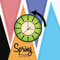 Vector illustration of a Banner for Change your clocks message for Daylight Saving Time.