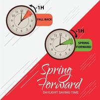 Vector illustration of a Banner for Change your clocks message for Daylight Saving Time.