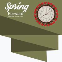 Vector illustration of a Banner for Change your clocks message for Daylight Saving Time.