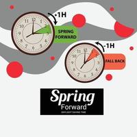 Vector illustration of a Banner for Change your clocks message for Daylight Saving Time.