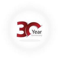 30 Year Anniversary Logo Vector Template Design Illustration