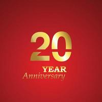 20 Year Anniversary Logo Vector Template Design Illustration