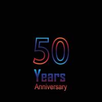 50 Year Anniversary Logo Vector Template Design Illustration