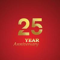 Anniversary Logo Vector Template Design Illustration gold and red