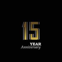 Anniversary Logo Vector Template Design Illustration gold and black