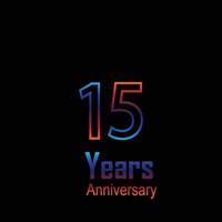 Year Anniversary Logo Vector Template Design Illustration Rainbow