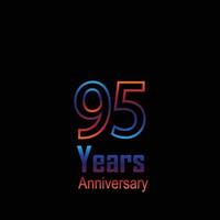 Anniversary Logo Vector Template Design Illustration rainbow and black