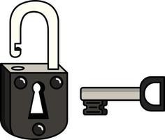 simple key and lock, perfect for design vector