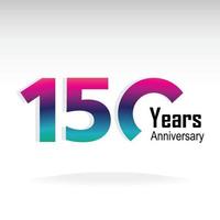 año aniversario logo vector plantilla diseño ilustración arco iris