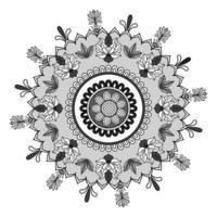 patrón floral circular en forma de mandala, adorno decorativo en estilo oriental, fondo de diseño de mandala ornamental con enredaderas, pájaros y mariposas vector gratuito