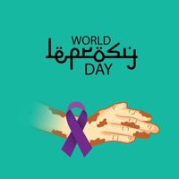 Vector illustration of a Background for World Leprosy Day.