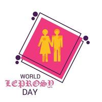 Vector illustration of a Background for World Leprosy Day.