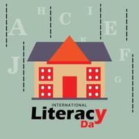 Vector illustration of a Background for International Literacy Day.