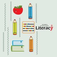 Vector illustration of a Background for International Literacy Day.