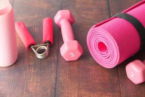 Pink workout equipment photo