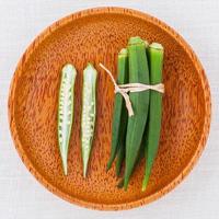 Okra in a plate photo