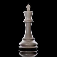 Chess piece on black background photo