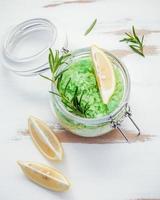 Facial scrub in a jar photo