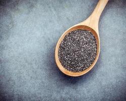 Chia seeds in a spoon photo