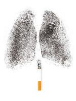 concepto de pulmones de fumador foto