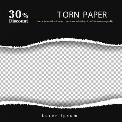 Middle tearing paper background template