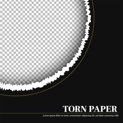 Tilt paper template torn background