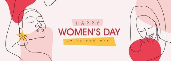 International women's Day greeting card template. vector