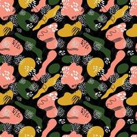 Abstract vector background with hand drawn textures, memphis style. Universal card, pastel colors. Retro design, fashion art.