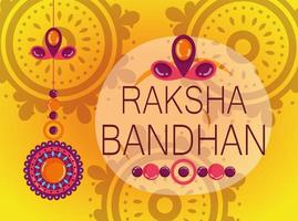 diseño de cartel feliz raksha bandhan vector