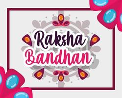 happy raksha bandhan poster design vector