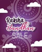 raksha bandhan mega sale poster vector
