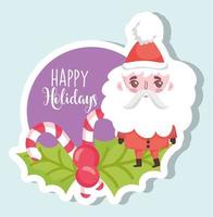 santa claus for Christmas celebration tag vector