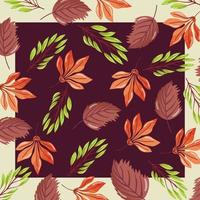 Autumn leaves pattern background vector