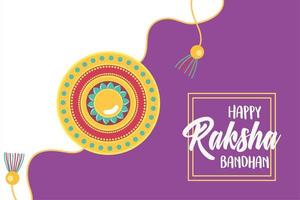 raksha bandhan, celebración tradicional india con pulsera vector