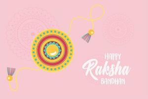 raksha bandhan, celebración tradicional india con pulsera vector