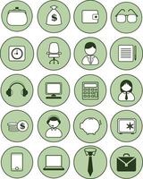 Working circular icon set vector