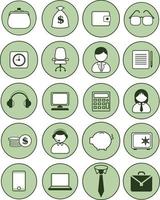 Working circular icon set vector