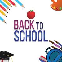 Back to school design background vector