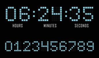 Digital clock countdown template background. vector