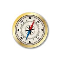 Realistic Compass isolated on white background. vector