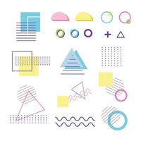 Contemporary abstract icon set vector