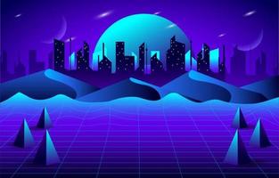 Retro Futurism Modern Background vector