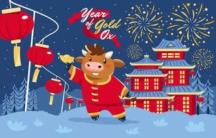 Chinese New Year celebration vector