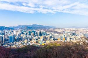 vista de la ciudad de seúl, corea del sur foto