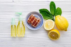 Honey and lemon skincare photo